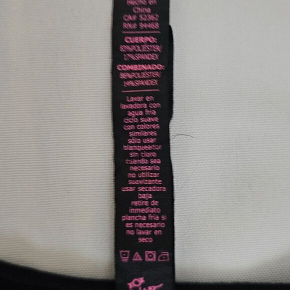 Betsey Johnson Performance Women's Black Zip Front Mesh Yoga Sports Bra Large - Picture 15 of 15